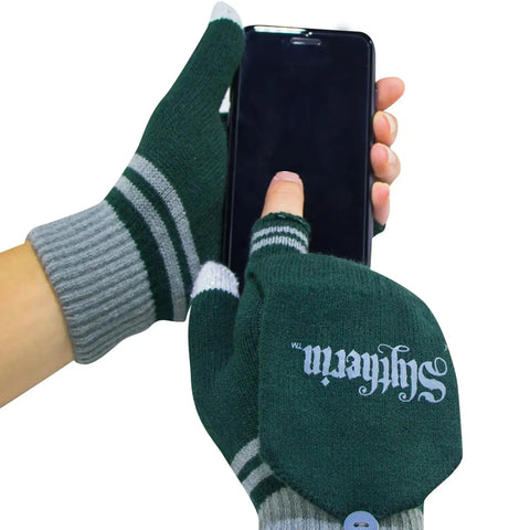Harry Potter [Wizarding World] - Slytherin Fingerless Gloves (Green) - Cinereplicas - Image 6