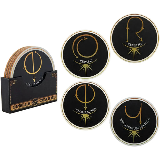 Harry Potter [Wizarding World] - Spell & Charm Set 2 Coaster Set (4 Coasters) - Cinereplicas