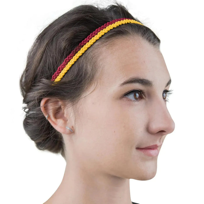 Harry Potter [Wizarding World] - Trendy Gryffindor Hair Accessories Set (Elastic Double Headband & Ribbon Hair Clip) - Cinereplicas