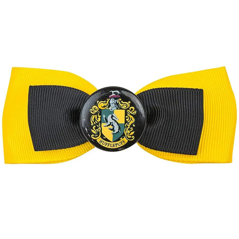 Harry Potter [Wizarding World] - Trendy Hufflepuff Hair Accessories Set (Elastic Double Headband & Ribbon Hair Clip) - Cinereplicas - Image 5