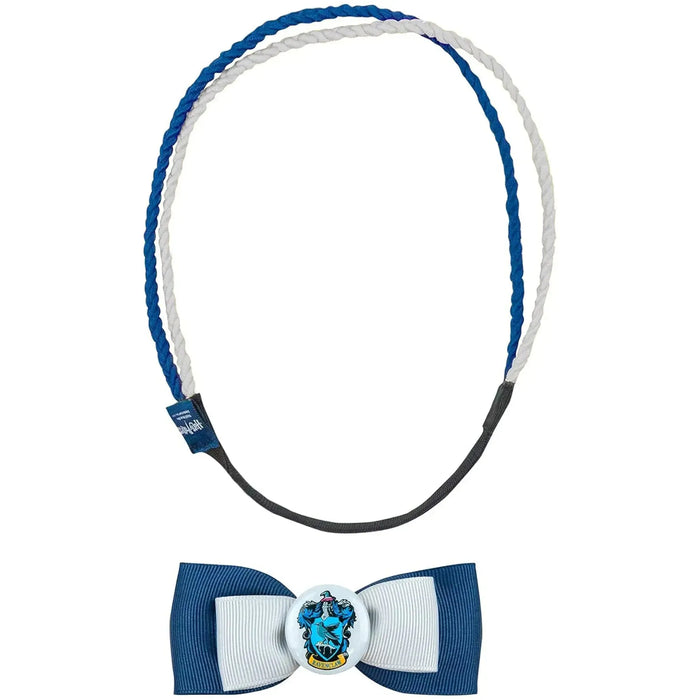 Harry Potter [Wizarding World] - Trendy Ravenclaw Hair Accessories Set (Elastic Double Headband & Ribbon Hair Clip) - Cinereplicas
