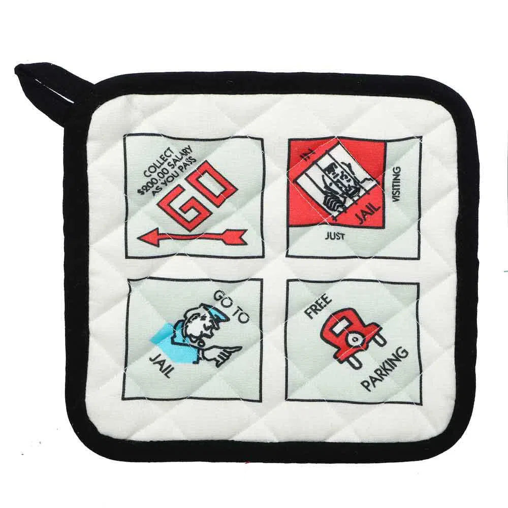 Hasbro Gaming [Monopoly] - Game Board Corner Spaces Hot Pad - Bioworld