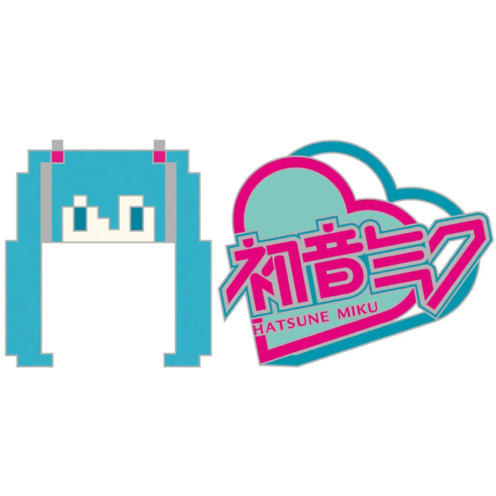 Hatsune Miku - 8 Bit Miku & Heart Pin Badge Set (Metal) - ABYstyle