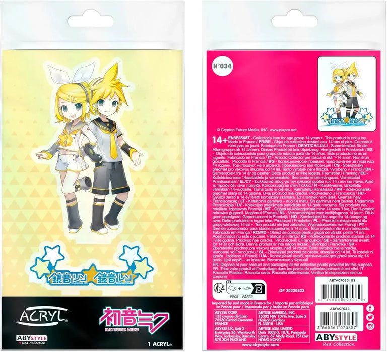 Hatsune Miku - Kagamine Rin & Len Acryl Figure (3.9") - sweets & geeks