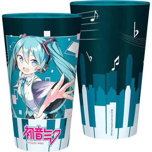 Hatsune Miku - Piano Keys Drinking Glass (13.5 oz.) - ABYstyle