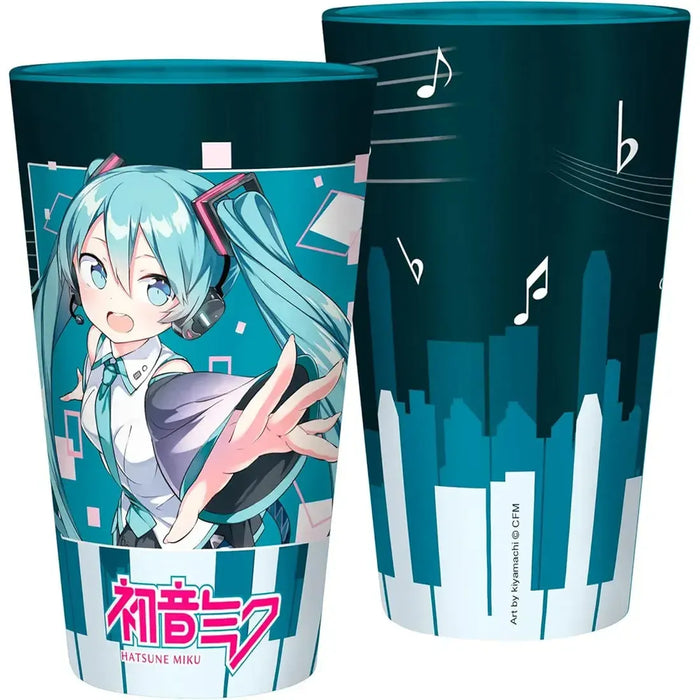 Hatsune Miku - Piano Keys Drinking Glass (13.5 oz.) - ABYstyle