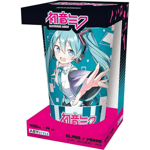 Hatsune Miku - Piano Keys Drinking Glass (13.5 oz.) - ABYstyle
