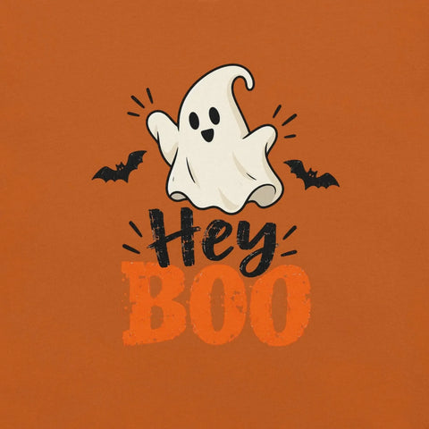 Hey Boo T-Shirt - Cute Halloween Ghost and Bats Graphic Tee - Image 14