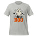 Hey Boo T-Shirt - Cute Halloween Ghost and Bats Graphic Tee