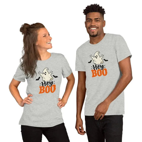 Hey Boo T-Shirt - Cute Halloween Ghost and Bats Graphic Tee - Image 28