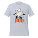 Hey Boo T-Shirt - Cute Halloween Ghost and Bats Graphic Tee