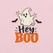 Hey Boo T-Shirt - Cute Halloween Ghost and Bats Graphic Tee