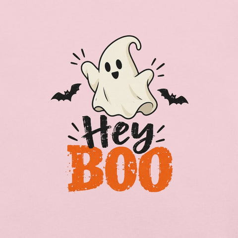Hey Boo T-Shirt - Cute Halloween Ghost and Bats Graphic Tee - Image 38