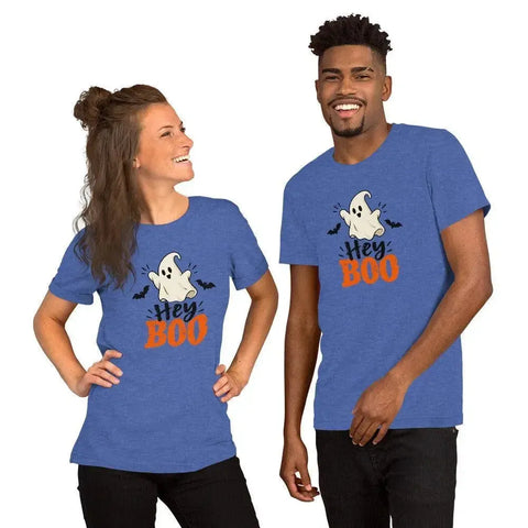 Hey Boo T-Shirt - Cute Halloween Ghost and Bats Graphic Tee - Image 4