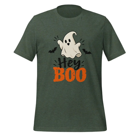 Hey Boo T-Shirt - Cute Halloween Ghost and Bats Graphic Tee - Image 9