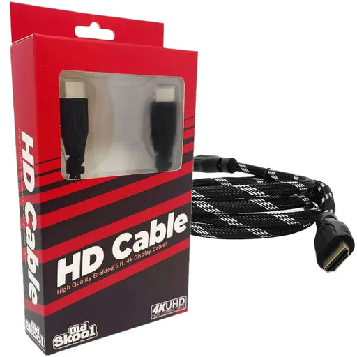 High Quality 4K HD Cable HDMI Cable (5' Braided Cable) - Old Skool