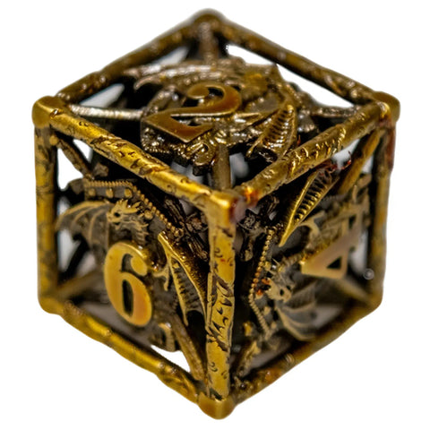 Hollow Dragon Shield Dice Set (7 Dice, Polyhedral) - Game Master Dice