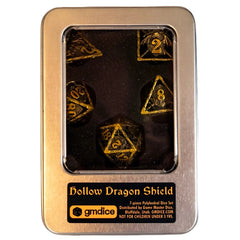 Hollow Dragon Shield Dice Set (7 Dice, Polyhedral) - Game Master Dice