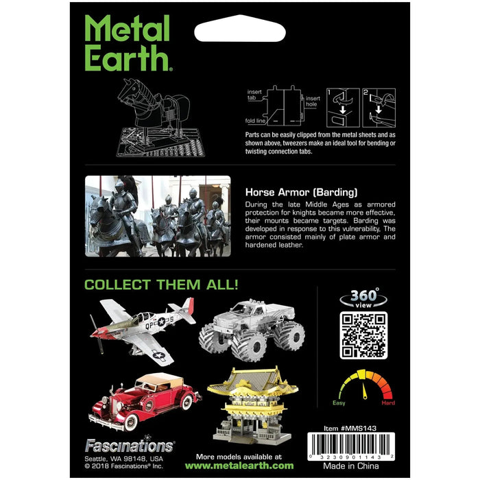Horse Armor (Barding) 3D Figure Model Kit (Steel, Easy Difficulty) - Fascinations - Metal Earth Series - (2022)