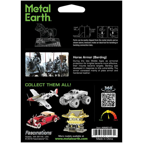 Horse Armor (Barding) 3D Figure Model Kit (Steel, Easy Difficulty) - Fascinations - Metal Earth Series - (2022) - Image 3