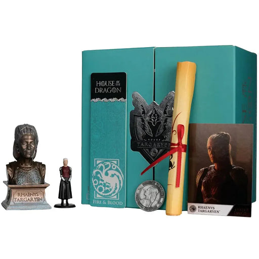 House of the Dragon [Game of Thrones] - Rhaenys Targaryen Collector Box - McFarlane Toys - Mini Figure, Character Bust, Westeros Coin, Bookmark