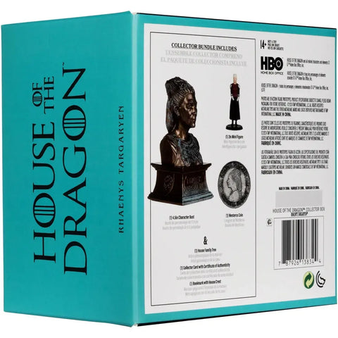 House of the Dragon [Game of Thrones] - Rhaenys Targaryen Collector Box - McFarlane Toys - Mini Figure, Character Bust, Westeros Coin, Bookmark