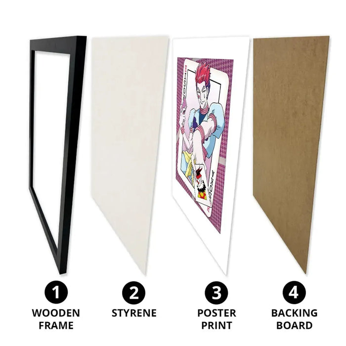 Hunter x Hunter - Hisoka Joker Card Framed Print (12"x16") - ABYstyle