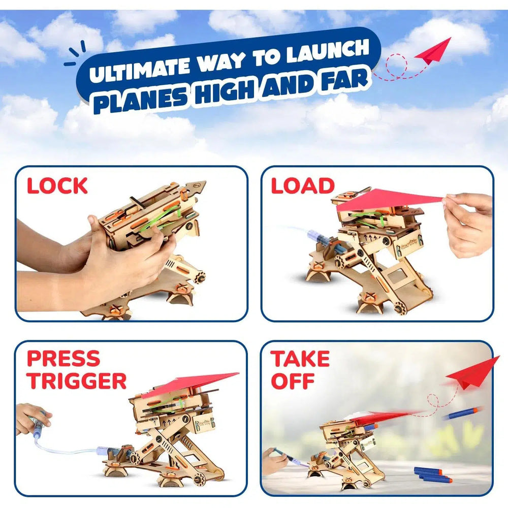 Hydraulic Plane Launcher - STEM Toy Building Set - Smartivity