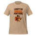 I Don't Do Small Portions T-Shirt - Funny Thanksgiving Turkey and Pie Graphic Tee