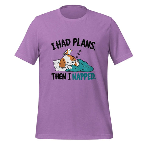 I Had Plans Then I Napped T-Shirt - Funny Sleeping Dog Graphic Tee - Image 17