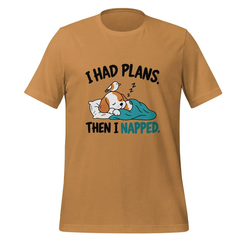 I Had Plans Then I Napped T-Shirt - Funny Sleeping Dog Graphic Tee - Image 21
