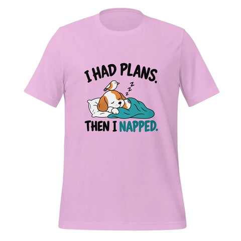 I Had Plans Then I Napped T-Shirt - Funny Sleeping Dog Graphic Tee - Image 29