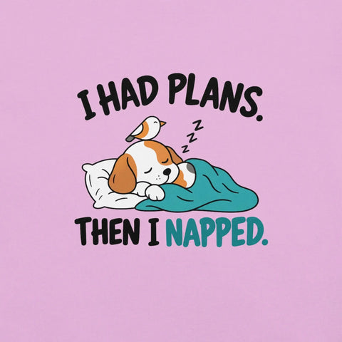 I Had Plans Then I Napped T-Shirt - Funny Sleeping Dog Graphic Tee - Image 30