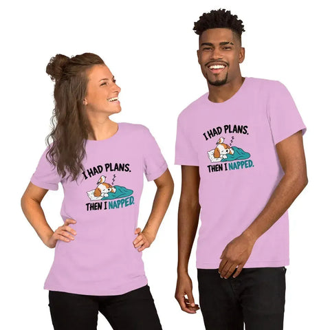 I Had Plans Then I Napped T-Shirt - Funny Sleeping Dog Graphic Tee - Image 32