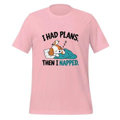 I Had Plans Then I Napped T-Shirt - Funny Sleeping Dog Graphic Tee - Image 33