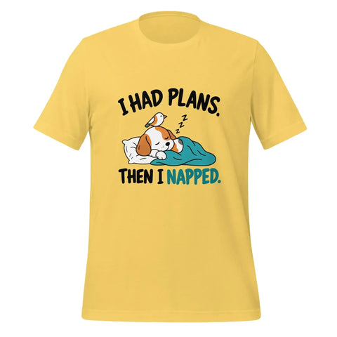 I Had Plans Then I Napped T-Shirt - Funny Sleeping Dog Graphic Tee - Image 41