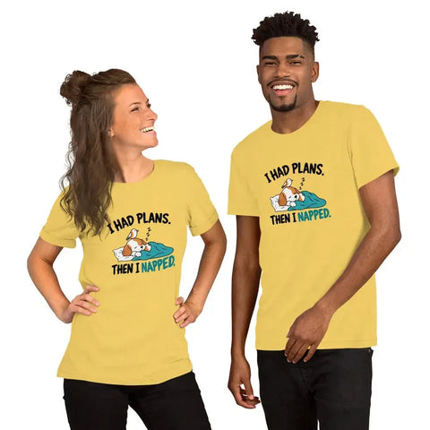 I Had Plans Then I Napped T-Shirt - Funny Sleeping Dog Graphic Tee - Image 44