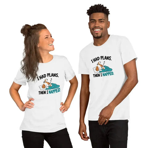 I Had Plans Then I Napped T-Shirt - Funny Sleeping Dog Graphic Tee - Image 48