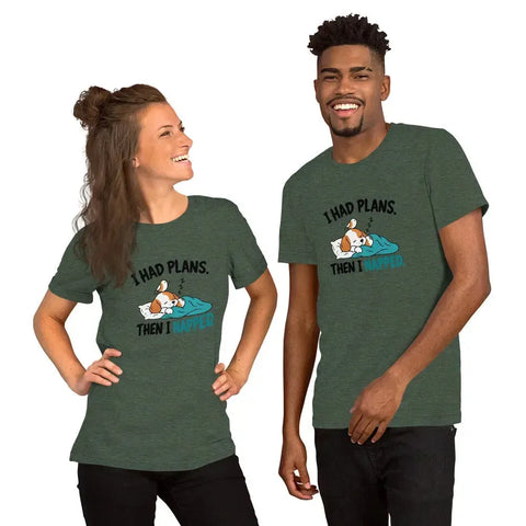 I Had Plans Then I Napped T-Shirt - Funny Sleeping Dog Graphic Tee - Image 8
