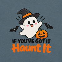 If You've Got It Haunt It T-Shirt - Cute Halloween Ghost and Pumpkin Graphic Tee- Image 10