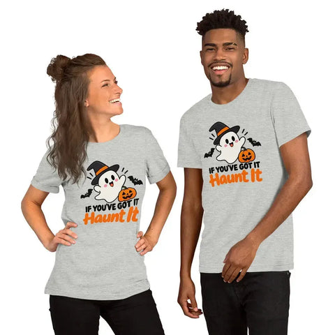 If You've Got It Haunt It T-Shirt - Cute Halloween Ghost and Pumpkin Graphic Tee - Image 32