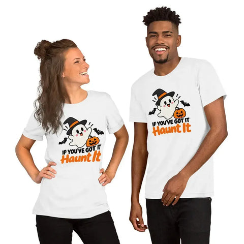 If You've Got It Haunt It T-Shirt - Cute Halloween Ghost and Pumpkin Graphic Tee - Image 40