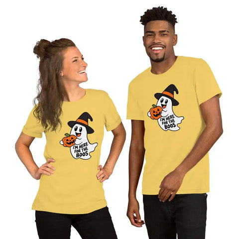 I'm Here for the Boos T-Shirt - Funny Halloween Ghost Gag Gift Graphic Tee - Image 12