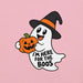 I'm Here for the Boos T-Shirt - Funny Halloween Ghost Gag Gift Graphic Tee