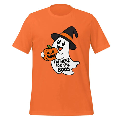 I'm Here for the Boos T-Shirt - Funny Halloween Ghost Gag Gift Graphic Tee - Image 21