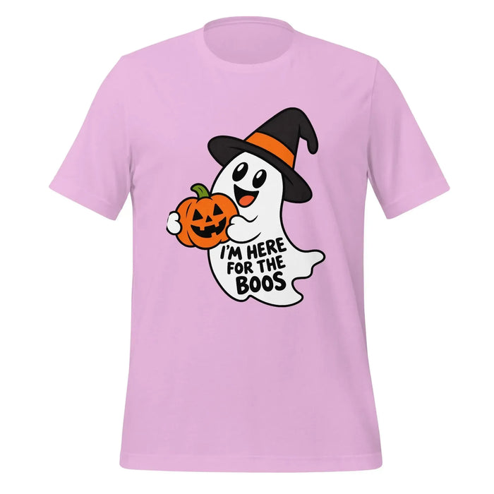 I'm Here for the Boos T-Shirt - Funny Halloween Ghost Gag Gift Graphic Tee