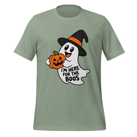 I'm Here for the Boos T-Shirt - Funny Halloween Ghost Gag Gift Graphic Tee - Image 33