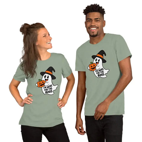 I'm Here for the Boos T-Shirt - Funny Halloween Ghost Gag Gift Graphic Tee - Image 36