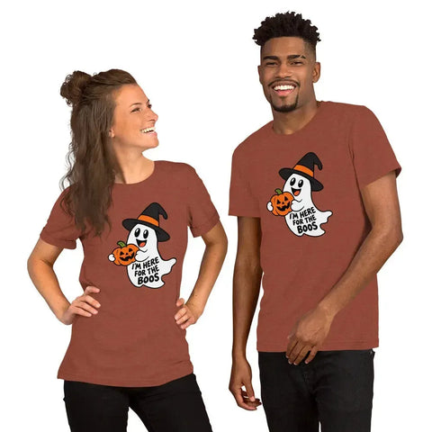 I'm Here for the Boos T-Shirt - Funny Halloween Ghost Gag Gift Graphic Tee - Image 44