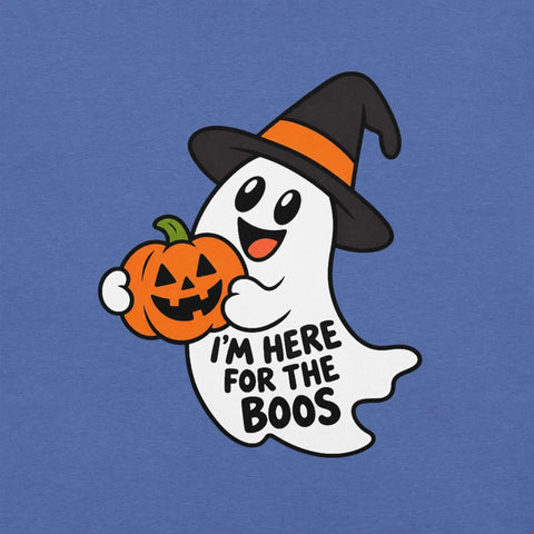 I'm Here for the Boos T-Shirt - Funny Halloween Ghost Gag Gift Graphic Tee - Image 46